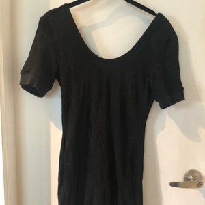 Cute Black Fitted Tshirt Dress